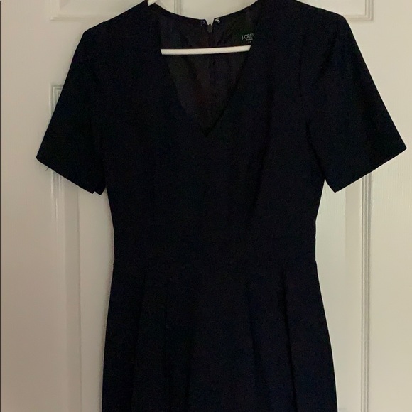 J.Crew Navy short sleeve suit dress, sz 0 - Picture 3 of 4